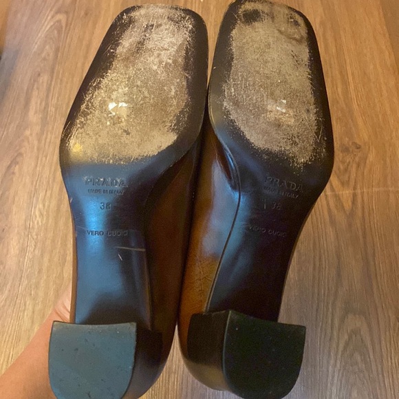 Prada Pumps with squarish tip; w/approx. 2 inch heels. - Picture 4 of 6